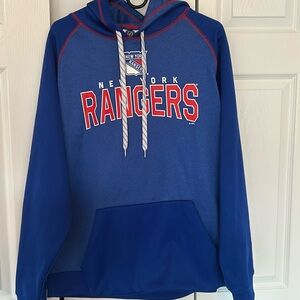 Like new worn once men’s size lager official NY rangers hoodie